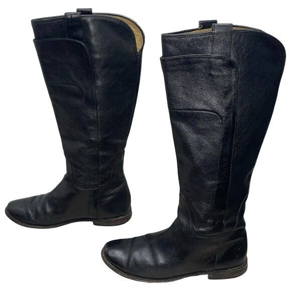 Frye Paige Tall Riding Knee High Boots in Black    Size: 8B - Picture 5 of 8